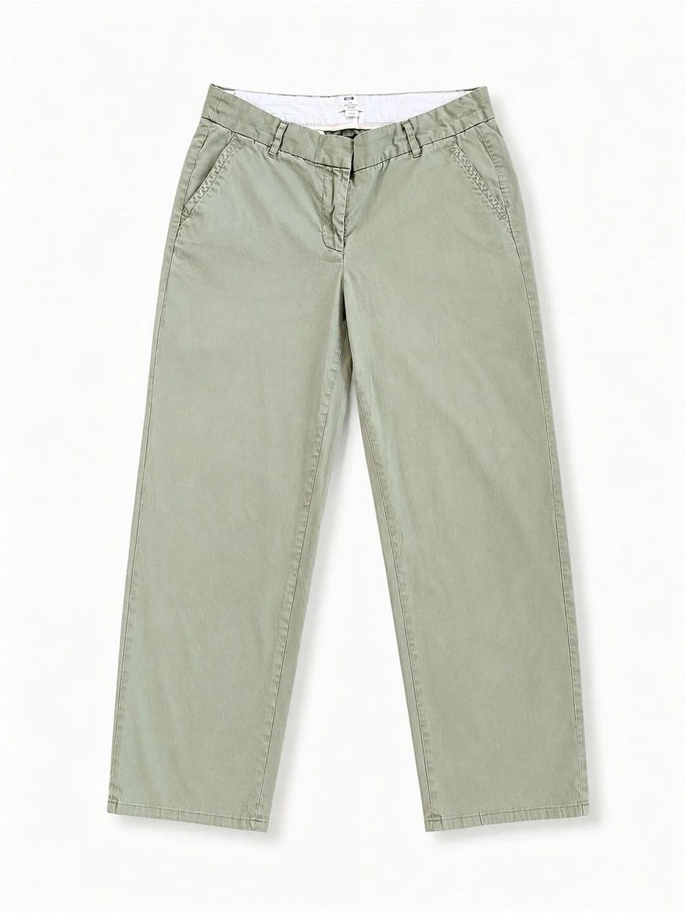 J.Crew Skimmer Pants Size 8 Olive Moss Green City Fit Stretch Chino